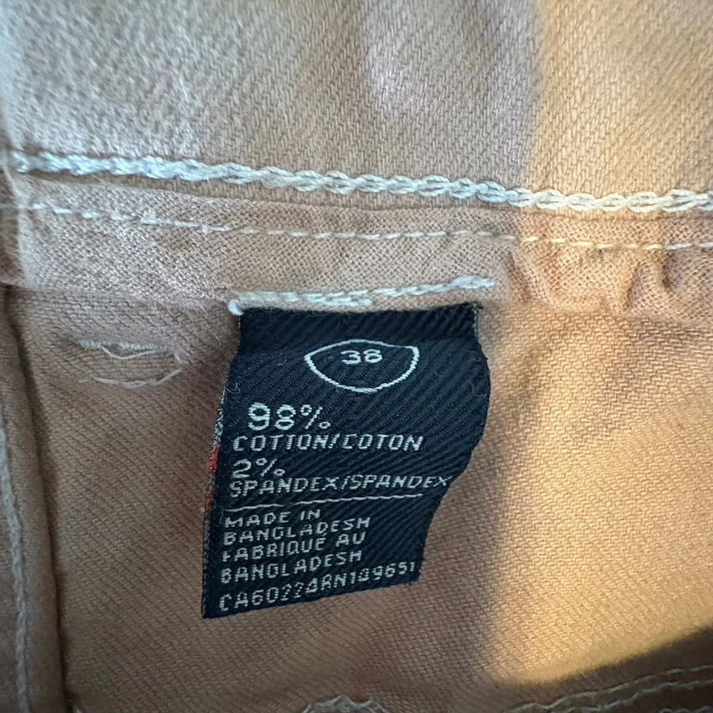 Buffalo David Bitton Tan Distressed Denim Shorts‎ Slim Stretch